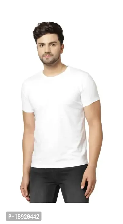 Stylish Fancy Polycotton Round Neck T-Shirts For Men-thumb0