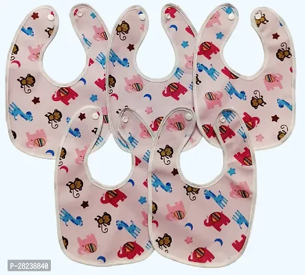 Waterproof Button Baby Bibs for Feeding Pack Of 5