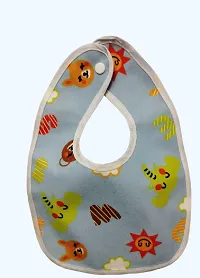 Waterproof Button Baby Bibs for Feeding Pack Of 3-thumb1