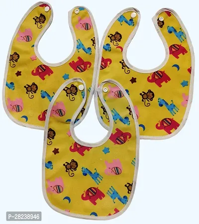 Waterproof Button Baby Bibs for Feeding Pack Of 3