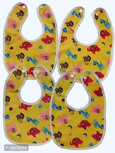 Waterproof Button Baby Bibs for Feeding Pack Of 4