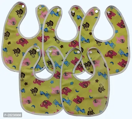 Waterproof Button Baby Bibs for Feeding Pack Of 5