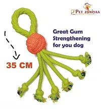 PET ZONIYAA Attractive Cotton Poly Mix Chew Dog Toys Rope for Adult, Small  Medium Dogs for Teething Suitable for Small and Medium Puppies (Pack of 4)-thumb1