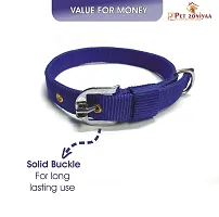 Pet Zoniyaa Dog Neck Collar 1 inch Belts and Leash Set (Specially for Medium Size of Dogs)  (Blue Color,Odor proof, Waterproof, Medium, Nylon, Leash Size 1.5M-2M)-thumb1