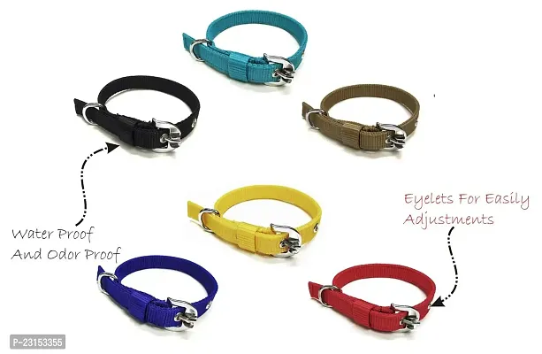 Pet zoniya's Latest Edition of colorfull,Attractive and Durable 0.75 inch Dog Collar(SB,Y,B,BL,C,R)(Specially for Small Size of Dogs)(Pack of 6)-thumb4