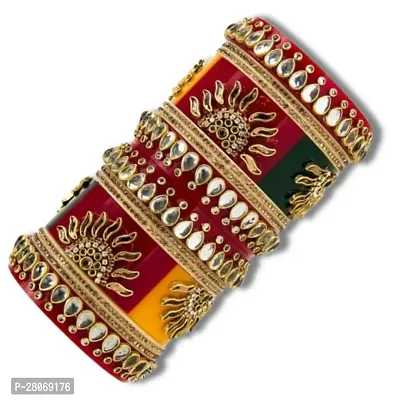 Rajasthani Alloy Gold Plated Chuda for Girls/Women for Bridal/Wedding/Partywear/Anniversary/Ceremony-thumb0