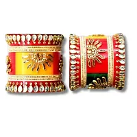 Rajasthani Alloy Gold Plated Chuda for Girls/Women for Bridal/Wedding/Partywear/Anniversary/Ceremony-thumb1