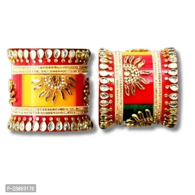 Rajasthani Alloy Gold Plated Chuda for Girls/Women for Bridal/Wedding/Partywear/Anniversary/Ceremony-thumb2