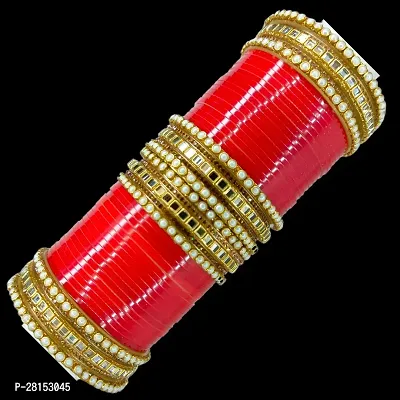 Rajasthani Radiant Red Punjabi Bridal Chuda-thumb0