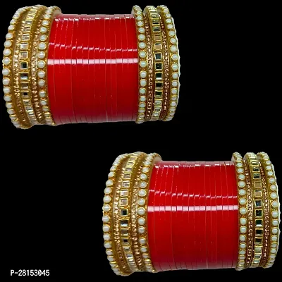 Rajasthani Radiant Red Punjabi Bridal Chuda-thumb3