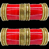 Rajasthani Radiant Red Punjabi Bridal Chuda-thumb1