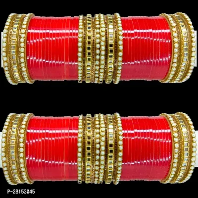 Rajasthani Radiant Red Punjabi Bridal Chuda-thumb2