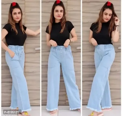 Trendy Fancy Full Length Stretchable Regular Women Denim JeansFor Girls-thumb0