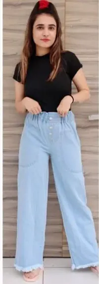 Trendy Fancy Full Length Stretchable Regular Women Denim JeansFor Girls-thumb1