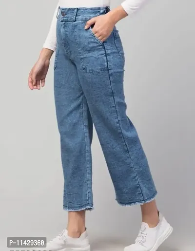 Trendy Stylish High Rise Denim Jeans For Women-thumb2