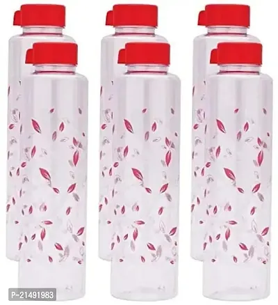 Rudra World Pack of 6 Plastic water bottle for fridge,travel,school, college,office (1 lit or 1000 ml)-thumb0
