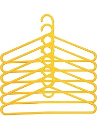 Rudra World Heavy Quality Polypropylene Plastic Cloths Hanger Clothes Hanger Clothes Hanger Wardrobe Durable Use for Hanging Summer Cloths Home and Shop Office ( Yellow ) Pack of 12-thumb2