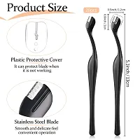 20 Pieces Eyebrow Razors Eyebrow Shaper Facial Trimmer Small Blade Size Dermaplaning Tool for Women Men Makeup Face Too,Black-thumb1