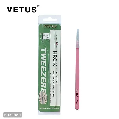 Vetus Pink Color Precision Eyebrow Eyelash Plant Tweezers Hair Remover Nail Beauty Makeup Tool Stainless Steel Pointed Tip Cs-11-thumb5