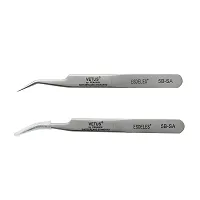 ESDELES Vetus Volume Tweezers Stainless Steel Eyelash Extension Tweezers Ultra Rigidity Curved Pro Tool 5B-SA-thumb2