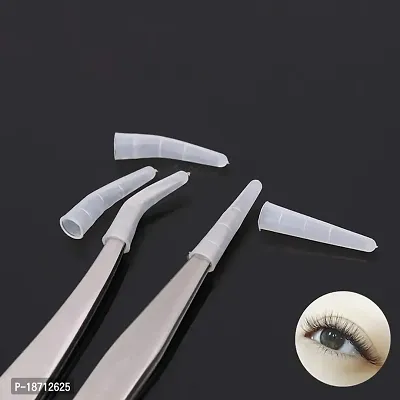 ccHuDE 100 Pcs Clear Tweezer Point Protectors Cap Tweezer Tip Protective Covers Stopper-thumb4