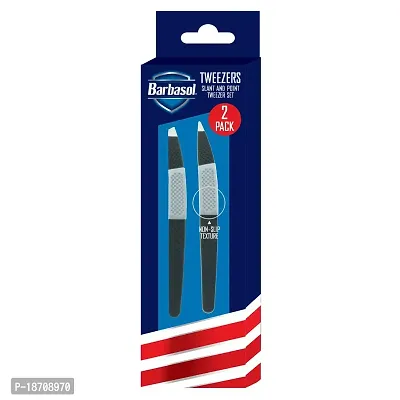 Barbasol Slant and Point TWEEZER, Black