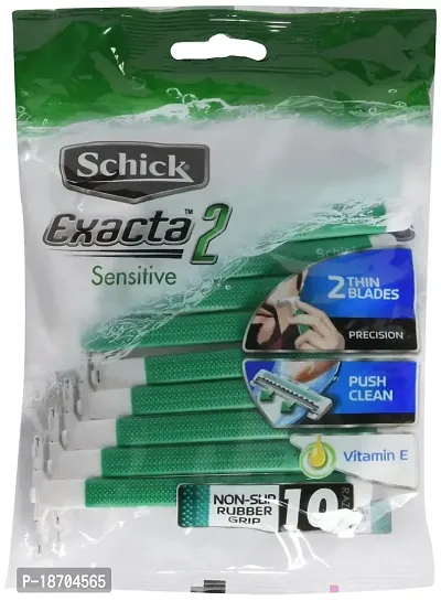 Schick Exacta2 Sensitive Disposable Razor, 10 Count( Pack of 2)