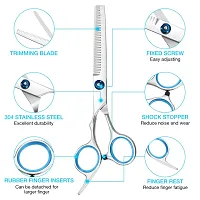 Hair Cutting Scissors??OElig;Baban Thinning Teeth Shears Professional Barber Hairdressing Texturizing Salon Razor Edge Scissor Stainless Steel 6.5 inch-thumb1