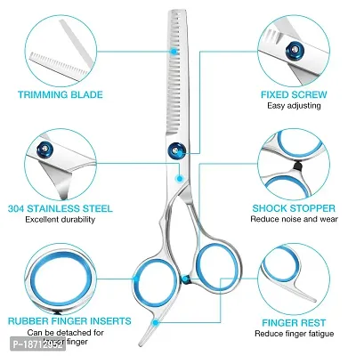 Hair Cutting Scissors??OElig;Baban Thinning Teeth Shears Professional Barber Hairdressing Texturizing Salon Razor Edge Scissor Stainless Steel 6.5 inch-thumb2