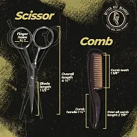 Mustache Comb and Scissors Grooming Set For Men - Perfect For Precise Facial Hair Trimming-thumb1