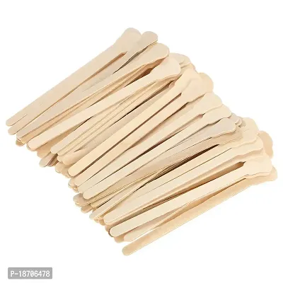 Sonew 100Pcs Disposable Wooden Waxing Spatulas Tongue Depressor Wax Applicator Sticks Facial Cream Spatulas Small Wood Craft Sticks For Waxing Body Hair Care