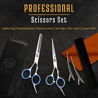 G. S. I. 7 Pcs Hair Cutting Kit - Hair Cutting Tools Include Hair Cutting Scissors, Thinning Shears, Comb  Case - Hair Cutting Scissors Kit for Hair Stylist, Barber, Home - Can be used for MenWomen-thumb3