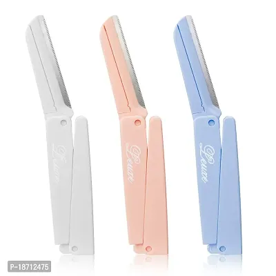 Leuxe Triple-folded Eyebrow Razor, Painless Nose Hair Trimmer