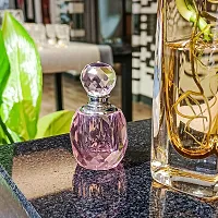 HD Glass Perfume Bottles Empty Mini Pink Refillable Glass Art Decor Perfume Bottle-thumb1