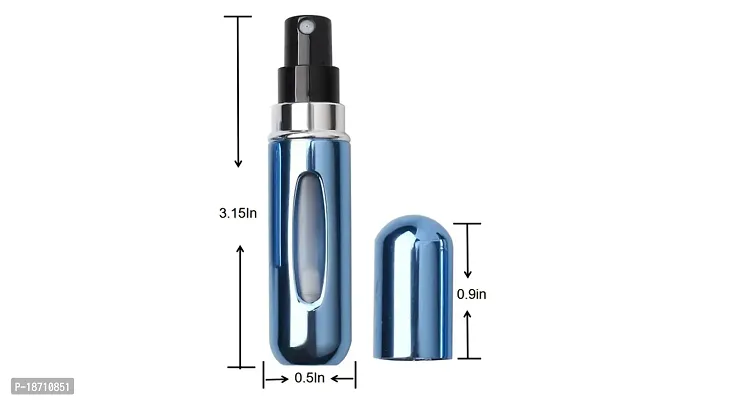 Timiili Perfume atomizer cologne bottles refillable perfume bottles mini size for travelling and outgoing (Red, Pink, Silver, Black)-thumb2