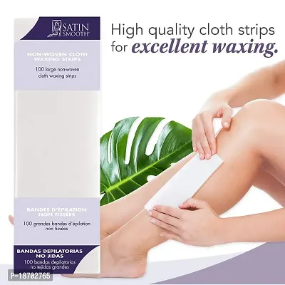 Satin Smooth Large Non-Woven Cloth Waxing Strips, 100 Count-thumb5