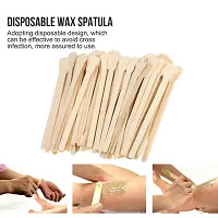 Sonew 100Pcs Disposable Wooden Waxing Spatulas Tongue Depressor Wax Applicator Sticks Facial Cream Spatulas Small Wood Craft Sticks For Waxing Body Hair Care-thumb1