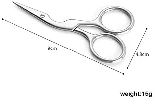 NEWEST Eyebrow Tweezers Brow Shaping Scissors (silver)-thumb1