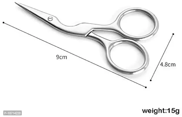 NEWEST Eyebrow Tweezers Brow Shaping Scissors (silver)-thumb2