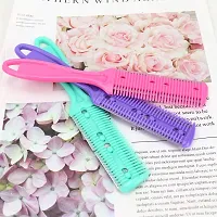 Professional 3 Pcs Double Edge Razor Blades, Trimmer Razor Dual Side Cutting Scissors DIY Hair Thinning Comb Slim Haircuts Cutting Tool-thumb2