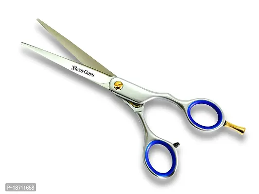 Professional Barber Scissor Hair Cutting Set - 5.5 - 1 Straight Edge Hair Scissor, Shears, By ShearGuru (satin 5.5)-thumb0