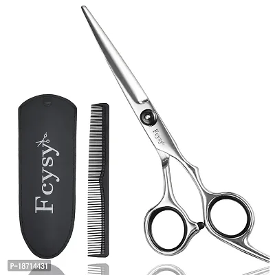 Haircut Scissors for Hair Cutting, Fcysy Professional 6 Inches Hair Scissors Barber Shears, Haircutting Scissor Beard Scissors Hair cutting Scissors with Comb, Salon Hair Shears for Men Women Pet