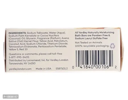 Yardley of London Naturally Moisturizing Bar Soap Oatmeal  Almond 4 /pack-thumb5