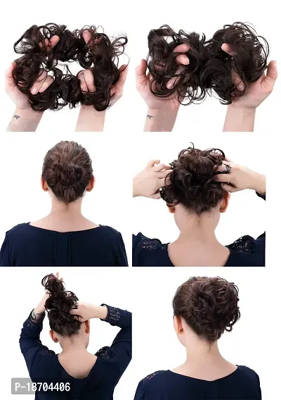 light bonde 25H101 : PRETTYSHOP Scrunchie Scrunchy Bun Up Do Hair piece Hair Ribbon Ponytail Extensions Wavy Curly or Messy light bonde 25H101-thumb4