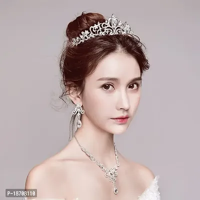 Yilanair Gold: Sparkle Metal Jeweled Crystal Rhinestone Queen Crown Tiara Headband Bridal Pageant (Gold)-thumb5