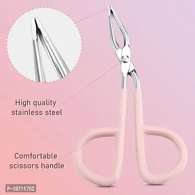 3 Pieces Eyebrow Scissor Handle Tweezers Stainless Steel Scissors Handle Tweezers Scissors Shaped Eyebrow Straight Tip Tweezers Clip Multipurpose Face Makeup Face Care Tools for Trimming and Shaping-thumb4