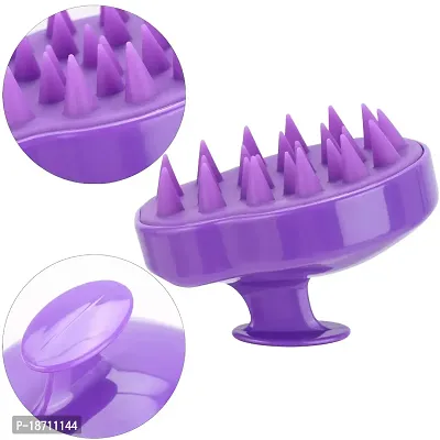 2 Pcs Hair Massager for Hair Growth Exfoliating Shampoo Brush Silicone Shower Scalp Scrubber-thumb3