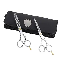 Professional Hair Scissors Kits Barber/Salon Stainless Steel Hair Cutting Shears Set Thinning/Texturizing Scissors 6.5 inch Hairdressing Stylist Shears with Case For Home Men Women Kids-thumb1