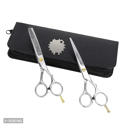 Professional Hair Scissors Kits Barber/Salon Stainless Steel Hair Cutting Shears Set Thinning/Texturizing Scissors 6.5 inch Hairdressing Stylist Shears with Case For Home Men Women Kids-thumb2