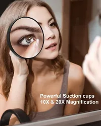 OMIRO 10X  20X Magnifying Mirrors and Two Eyebrow Tweezers Kits, 3.5 Two Suction Cups Magnifier Travel Set-thumb4